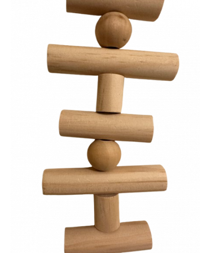 Parrot-Supplies Simple Neutral Stacker Wood Parrot Toy Parrot-Supplies Simple Neutral Stacker Wood Parrot Toy
